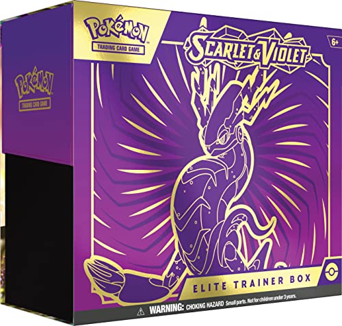 Pokémon TCG: Scarlet and Violet Elite Trainer Box - Miraidon Purple (1 Full Art Promo Card. 9 Boosters and Premium Accessories)