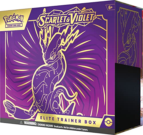 Pokémon TCG: Scarlet and Violet Elite Trainer Box - Miraidon Purple (1 Full Art Promo Card. 9 Boosters and Premium Accessories)