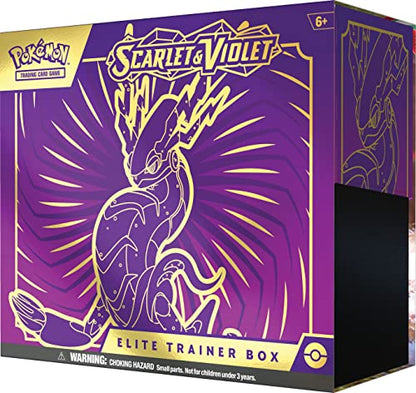 Pokémon TCG: Scarlet and Violet Elite Trainer Box - Miraidon Purple (1 Full Art Promo Card. 9 Boosters and Premium Accessories)