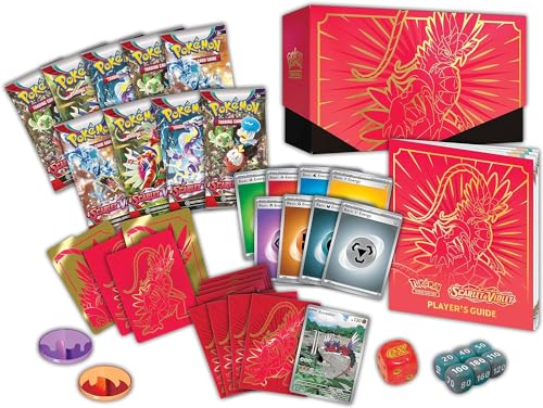 Pokémon TCG: Scarlet & Violet Elite Trainer Box-Koraidon Red(1 Full Art Promo Card. 9 Boosters and Premium Accessories)