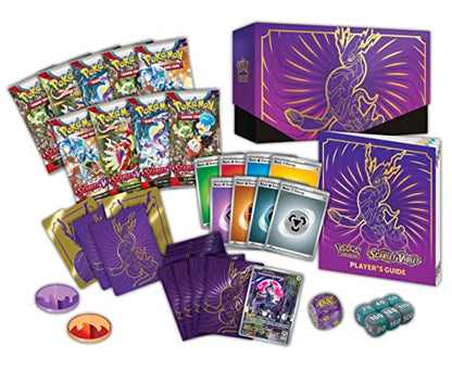 Pokémon TCG: Scarlet and Violet Elite Trainer Box - Miraidon Purple (1 Full Art Promo Card. 9 Boosters and Premium Accessories)