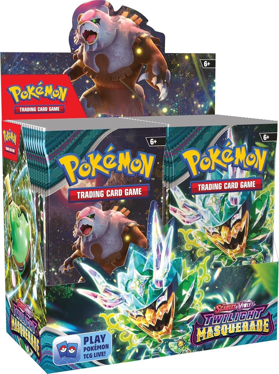 Pokémon TCG: Scarlet & Violet. Collectible Cards Twilight Masquerade Booster Display Box (36 Boosters)